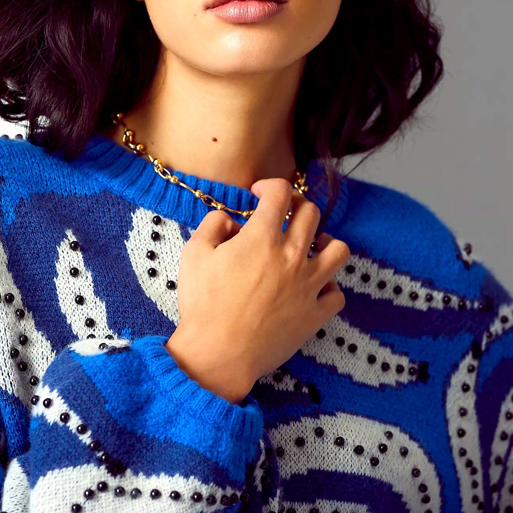 Banana Flowers Sweater Top- Farm Rio - Picture 2 of 5